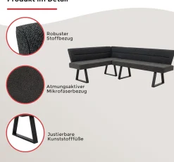 Duo Collection Eckbank »Alena« 1 Stk. tlg. beidseitig montierbar, Taschenfederkern
