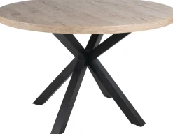 Duo Collection Essgruppe »Esszimmergruppe Damira & Iris« Set, 5-tlg., 5 Stk. tlg. Ø 120 cm, massives Metallgestell, bis 100 kg belastbar