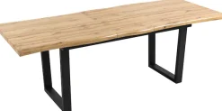 Duo Collection Esstisch »Ausziehtisch« 1 Stk. tlg. 1,80m - 2,20m, Baumkantenoptik, massives Kufengestell
