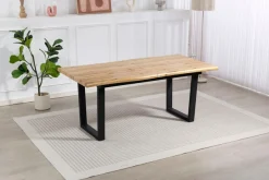 Duo Collection Esstisch »Ausziehtisch« 1 Stk. tlg. 1,80m - 2,20m, Baumkantenoptik, massives Kufengestell