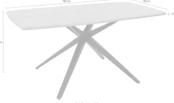 Duo Collection Esstisch »Tisch Emira« 1 Stk. tlg. massives X-Metallgestell, Wildeichen Optik