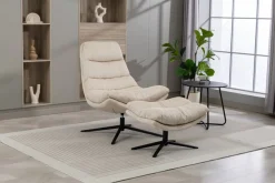 Duo Collection Relaxsessel »Porto« 360° drehbar, doppelte Polsterung, mit Hocker, bis 115 kg belastbar