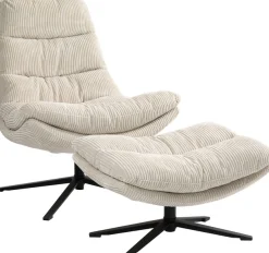 Duo Collection Relaxsessel »Porto« 360° drehbar, doppelte Polsterung, mit Hocker, bis 115 kg belastbar