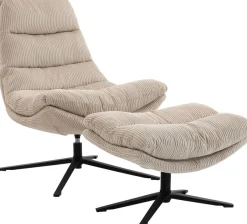Duo Collection Relaxsessel »Porto« 360° drehbar, doppelte Polsterung, mit Hocker, bis 115 kg belastbar