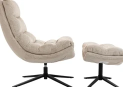 Duo Collection Relaxsessel »Porto« 360° drehbar, doppelte Polsterung, mit Hocker, bis 115 kg belastbar
