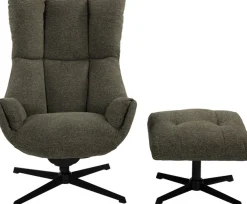 Duo Collection Relaxsessel »Pruna« 360° drehbar mit Rückholfunktion, Wippmechanik, inkl. Hocker