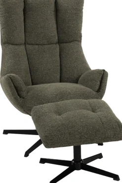 Duo Collection Relaxsessel »Pruna« 360° drehbar mit Rückholfunktion, Wippmechanik, inkl. Hocker