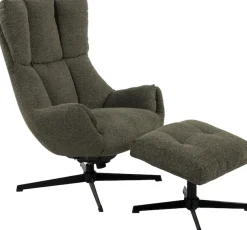 Duo Collection Relaxsessel »Pruna« 360° drehbar mit Rückholfunktion, Wippmechanik, inkl. Hocker
