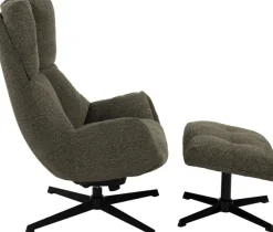 Duo Collection Relaxsessel »Pruna« 360° drehbar mit Rückholfunktion, Wippmechanik, inkl. Hocker