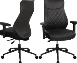 Duo Collection Schreibtischstuhl »TURSI« () 1 Stk.2-D Armlehnen, Sitztiefen- und höhenverstellung, Lederlook-Mikrofaser