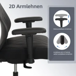 Duo Collection Schreibtischstuhl »TURSI« () 1 Stk.2-D Armlehnen, Sitztiefen- und höhenverstellung, Lederlook-Mikrofaser