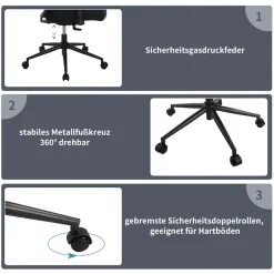 Duo Collection Schreibtischstuhl »TURSI« () 1 Stk.2-D Armlehnen, Sitztiefen- und höhenverstellung, Lederlook-Mikrofaser