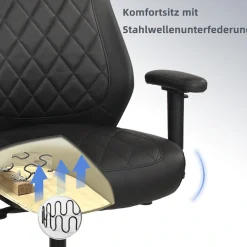 Duo Collection Schreibtischstuhl »TURSI« () 1 Stk.2-D Armlehnen, Sitztiefen- und höhenverstellung, Lederlook-Mikrofaser