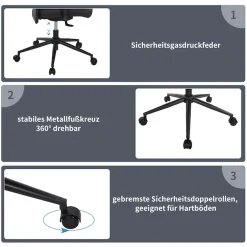 Duo Collection Schreibtischstuhl »SERRIA« () 1 Stk.3-D Armlehnen, Sitztiefen- und höhenverstellung, Nackenkissen