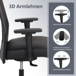 Duo Collection Schreibtischstuhl »SERRIA« () 1 Stk.3-D Armlehnen, Sitztiefen- und höhenverstellung, Nackenkissen