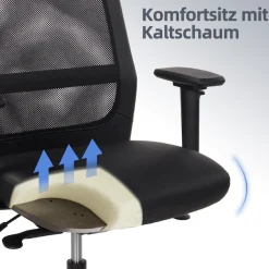 Duo Collection Schreibtischstuhl »SERRIA« () 1 Stk.3-D Armlehnen, Sitztiefen- und höhenverstellung, Nackenkissen