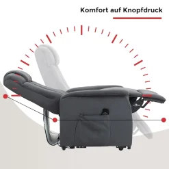 Duo Collection TV-Sessel »Delphi mit elektrischer Aufstehhilfe« Relaxfunktion und Taschenfederkern mit Stahlwellenunterfederung