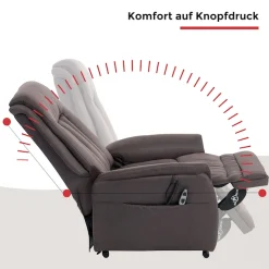 Duo Collection TV-Sessel »Siena mit elektrischer Aufstehhilfe« Relaxfunktion und Taschenfederkern mit Stahlwellenunterfederung