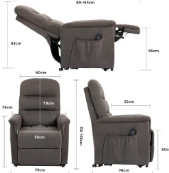 Duo Collection TV-Sessel »Whitehorse XXL bis 150 kg belastbar, mit elektrischer Aufstehhilfe« Relaxfunktion und Taschenfederkern mit Stahlwellenunterfederung