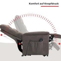 Duo Collection TV-Sessel »Whitehorse XXL bis 150 kg belastbar, mit elektrischer Aufstehhilfe« Relaxfunktion und Taschenfederkern mit Stahlwellenunterfederung