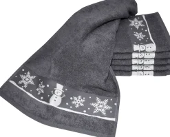 Dyckhoff Gaestehandtuecher »Schneemann« Made in Germany (6 Gästetücher)