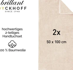 Dyckhoff Handtücher »Handtuch-Set BRILLANT 2-tlg., Baumwolle, 50x100 cm« Baumwolle