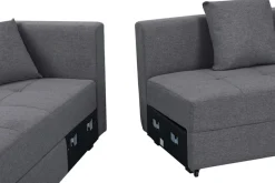 Ecksofa »KILLAM, 217 cm, L-Form, mit Schlaffunktion u. Bettkasten« Recamiere rechts / links montierbar, in Cord und Webstoff