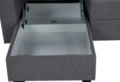 Ecksofa »KILLAM, 217 cm, L-Form, mit Schlaffunktion u. Bettkasten« Recamiere rechts / links montierbar, in Cord und Webstoff