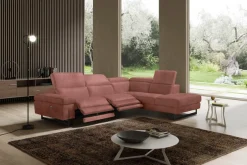 Egoitaliano Ecksofa »Candice, elegant, edel und bequem, erstklassiger Sitzkomfort, L-Form« inkl. 2 elektrischer Relaxfunktionen, Bedienung über Taste an Armlehne