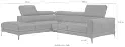 Egoitaliano Ecksofa »Claudie, Designsofa mit extrakomfortablem Sitzkomfort, L-Form« Inkl. Kopfteilverstellung, L-Form