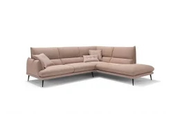 Egoitaliano Ecksofa »FUNNY, hochwertiges & aktuelles Design, bequeme Rückenlehne, L-Form« toller Sitzkomfort, hochwertiger Strukturmix-Bezug, Breite 265cm