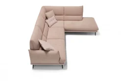 Egoitaliano Ecksofa »FUNNY, hochwertiges & aktuelles Design, bequeme Rückenlehne, L-Form« toller Sitzkomfort, hochwertiger Strukturmix-Bezug, Breite 265cm