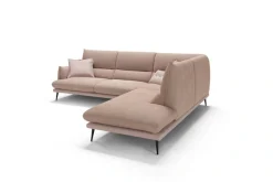 Egoitaliano Ecksofa »FUNNY, hochwertiges & aktuelles Design, bequeme Rückenlehne, L-Form« toller Sitzkomfort, hochwertiger Strukturmix-Bezug, Breite 265cm