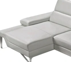 Egoitaliano Ecksofa »Princess, elegantes Designsofa mit erstklassigem Sitzkomfort, L-Form« mit Recamiere, inkl. Kopfteilverstellung, edle Designmetallfüße
