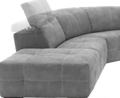 Egoitaliano Ecksofa »Sauvanne, Designsofa der Extraklasse, elegant und bequem, L-Form« wahlweise mit elektrischer Relaxfunktion, Kopfteilverstellung