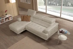 Egoitaliano Ecksofa »Soul, Design und Sitzkomfort auf hohem Niveau, tolle Details, L-Form« mit Recamiere, inkl. Kopfteilverstellung