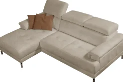 Egoitaliano Ecksofa »Soul, Design und Sitzkomfort auf hohem Niveau, tolle Details, L-Form« mit Recamiere, inkl. Kopfteilverstellung