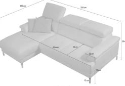 Egoitaliano Ecksofa »Soul, Design und Sitzkomfort auf hohem Niveau, tolle Details, L-Form« mit Recamiere, inkl. Kopfteilverstellung