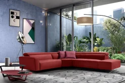 Egoitaliano Ecksofa »Stefanie-e, Designsofa der Extraklasse, bequem mit hohem Sitzkomfort« mit Relaxfunktion und verstellbaren Kopfteilelementen