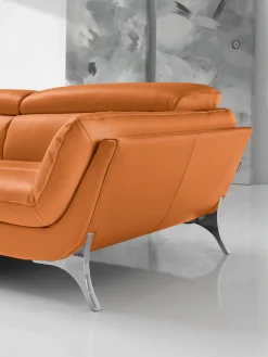 Egoitaliano Polstergarnitur »Sueli« Set,bestehend aus Sofa und Recamiere, Kopfteilverstellung, Bezug Leder