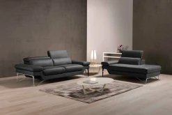 Egoitaliano Polstergarnitur »Princess Design und Sitzkomfort im Einklang, bequem und hochwertig« Set aus 2,5 Sitzer und freitehende Ottomane, Kopfstützen verstellbar