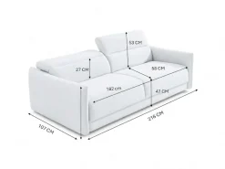Egoitaliano Schlafsofa »FOX, Made in Italy-Designsofa mit Dauerschlaffunktion,Breite 216 cm« Bettsofa, Luxus-Microfaser mit verstellbaren Kopfstützen