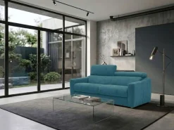 Egoitaliano Schlafsofa »STRIKE, Made in Italy-Designsofa mit Dauerschlaffunktion,Breite 195 cm« Bettsofa, Luxus-Microfaser Lederoptik mit verstellbaren Kopfstützen