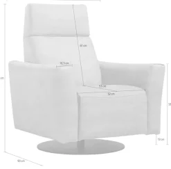 Egoitaliano Sessel »Blues Designsessel, Loungesessel, Breite 84cm, bequem und elegant« drehbar, inkl. manuelle Relaxfunktion durch Push-Back-Mechanismus