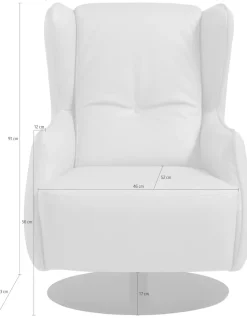 Egoitaliano Sessel »Randy Hochlehnsessel, Designsessel, Clubsessel, Ohrensessel« Drehsessel, Relaxsessel, kompakte Stellmaße, bequem