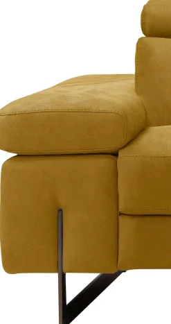 Egoitaliano 2,5-Sitzer »Candice, elegant und edel, hochwertiges Designsofa, bequem« Kopfteile manuell verstellbar, titanumfarbene Kufenfüße