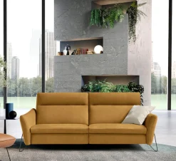 Egoitaliano 2-Sitzer »Gaia, modern, elegant und super komfortabel mit hoher Rückenlehne« erstklassiger Sitzkomfort, Inkl. 2 Relaxfunktionen, mit Designfuß