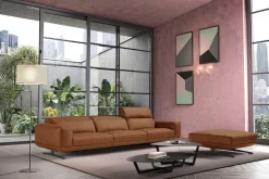 Egoitaliano 3-Sitzer »Gloria, super bequem, hochwertige Verarbeitung, edles Design, Megasofa« beidseitig verstellbare Rückenelemente, mit Designmetallfüßen