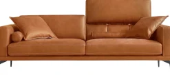 Egoitaliano 2,5-Sitzer »Masu, Designsofa mit erstklassigem Sitzkomfort, Breite 218cm« inkl. 2 Kissenrollen, Rückenelemente manuell verstellbar, Metallfüße