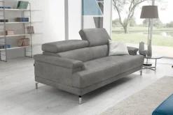 Egoitaliano 2,5-Sitzer »Soul, Design und Sitzkomfort auf hohem Niveau, tolle Details« inkl. Kopfteilverstellung für noch mehr Komfort, Designfuß